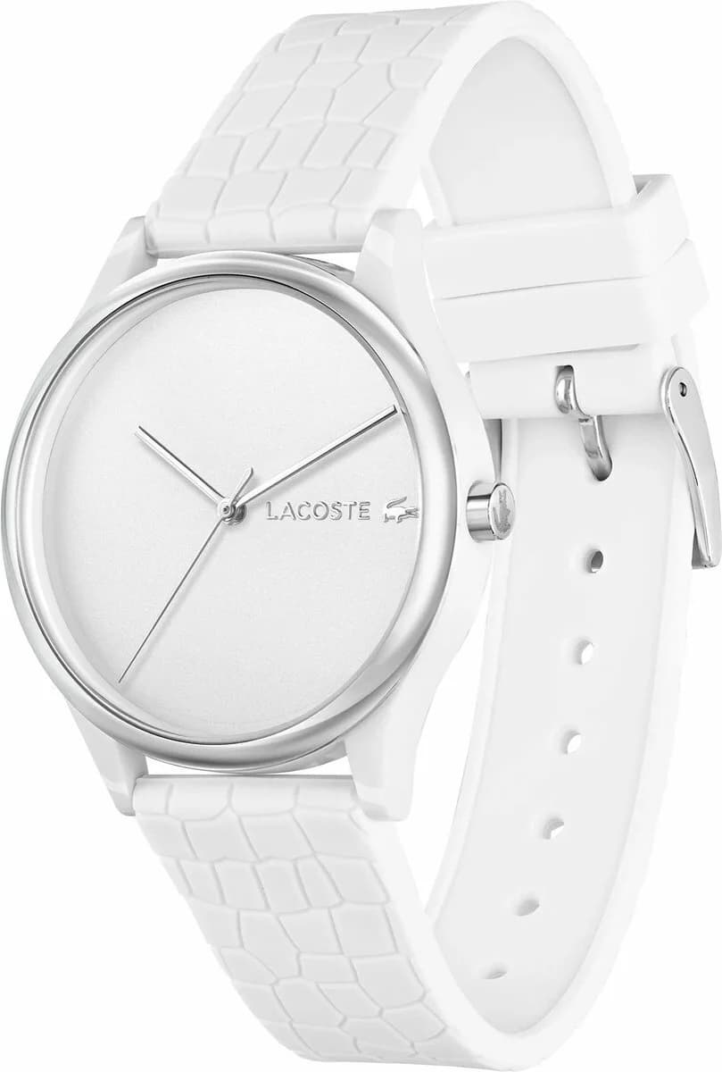 Lacoste Crocodelle 2001246 White Silicone Strap Women's Watch vue 2
