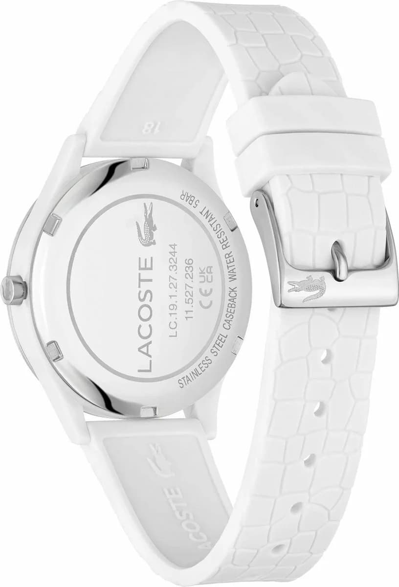 Lacoste Crocodelle 2001246 White Silicone Strap Women's Watch vue 3