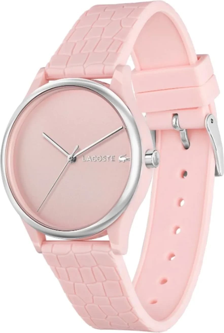 Lacoste Crocodelle 2001248 Pink Silicone Strap Women's Watch vue 2