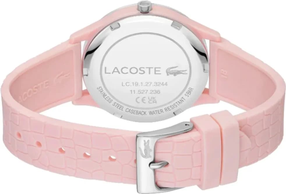 Lacoste Crocodelle 2001248 Pink Silicone Strap Women's Watch vue 3
