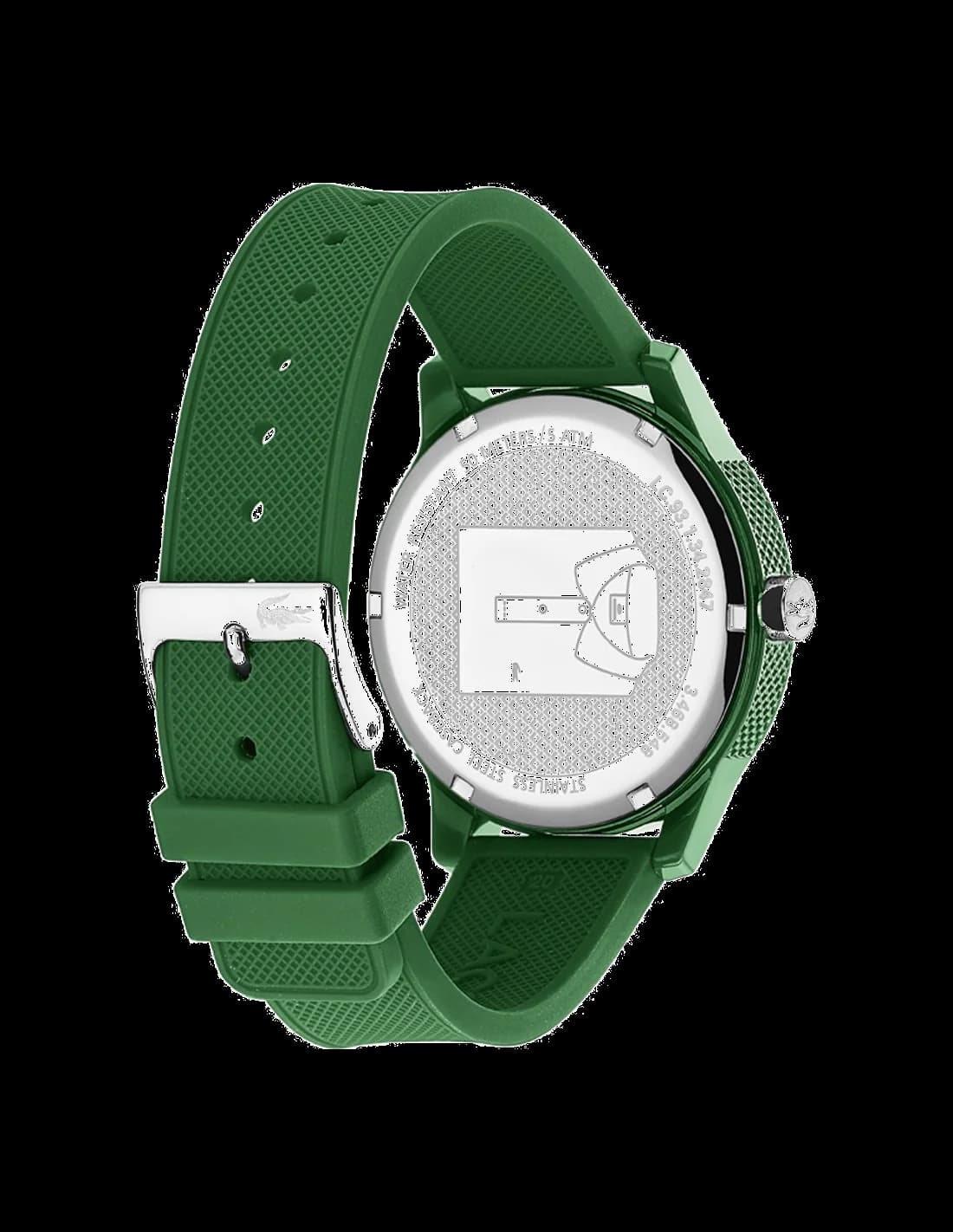 Lacoste 2011023 12.12 Green Resin and Silicone Watch vue 2