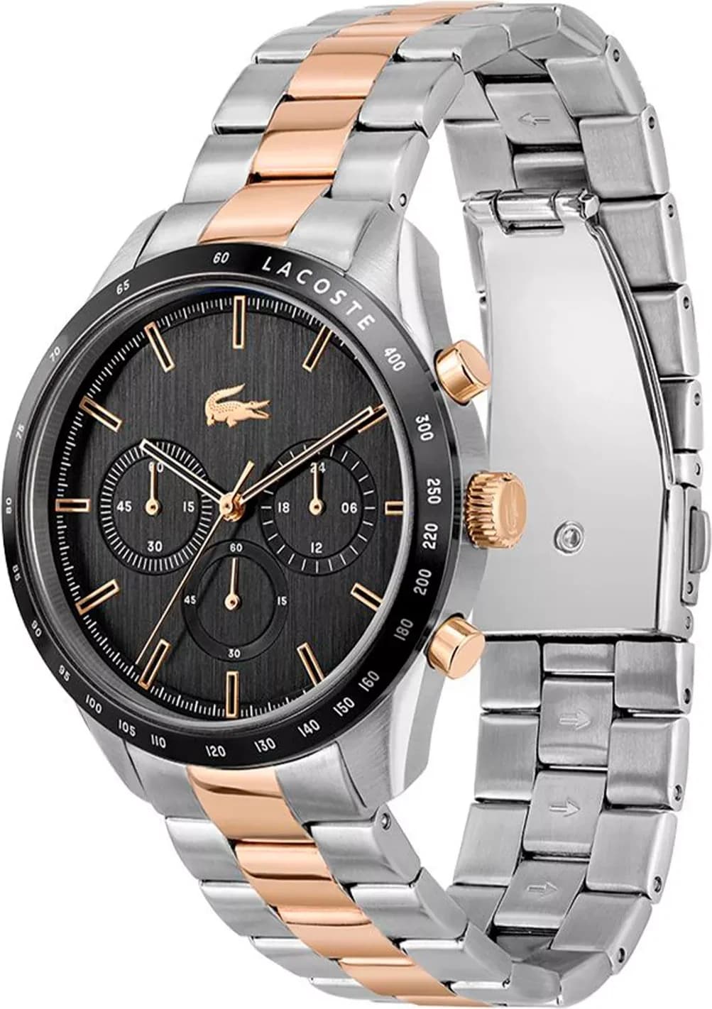 Lacoste 2011112 Two-Tone Steel Watch with Black Dial and Chronograph vue 2
