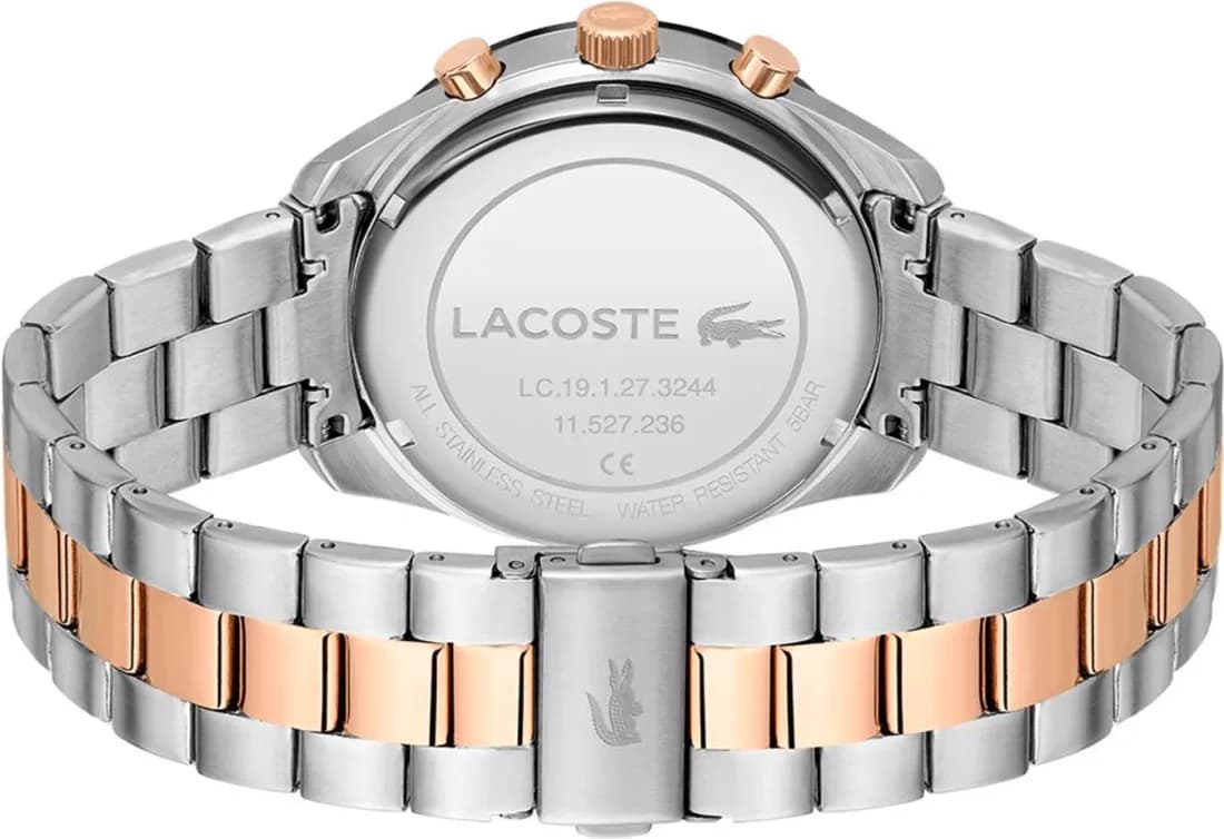 Lacoste 2011112 Two-Tone Steel Watch with Black Dial and Chronograph vue 3
