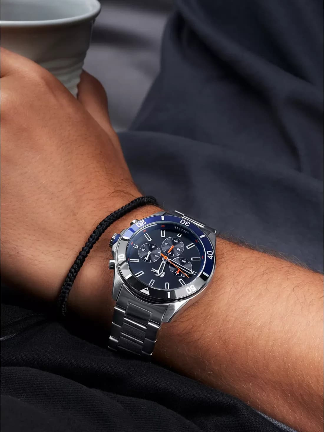 Lacoste 2011155 Silver Stainless Steel Multifunction Dial Watch vue 4