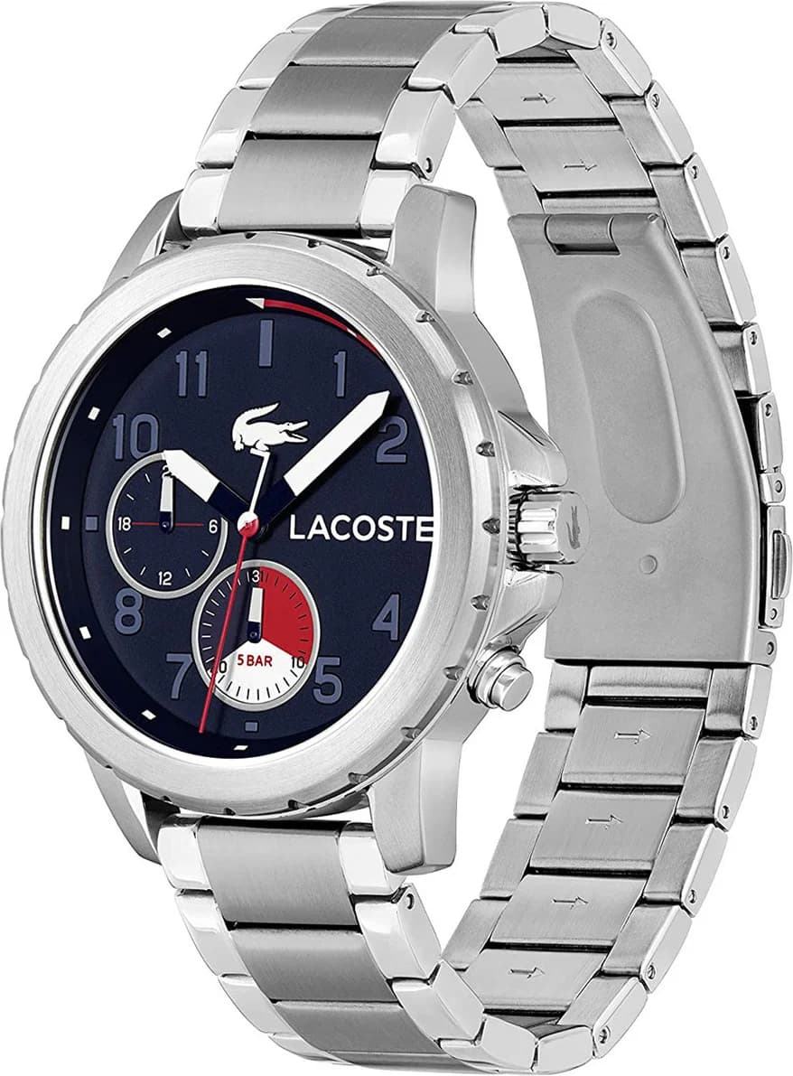 Lacoste Endurance 2011208 Men's Watch, Silver Stainless Steel Bracelet, Blue Multifunction Dial vue 2