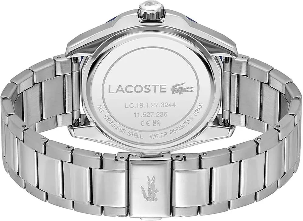 Lacoste 2011286 Finn Stainless Steel Silver and Blue Dial Watch vue 3