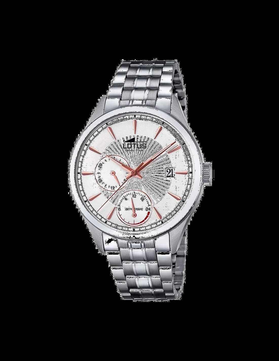 Montre Lotus L18213/5 en Acier avec Bracelet Maille Milanaise et Cadran Bleu