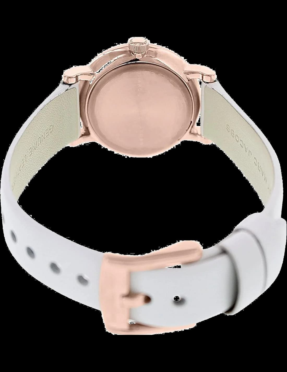 Marc Jacobs MBM1284 Rose Gold Case and White Leather Women's Watch vue 3
