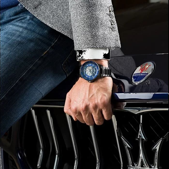 Maserati Sfida R8823140001 Automatic Skeleton Dial Men's Watch vue 4