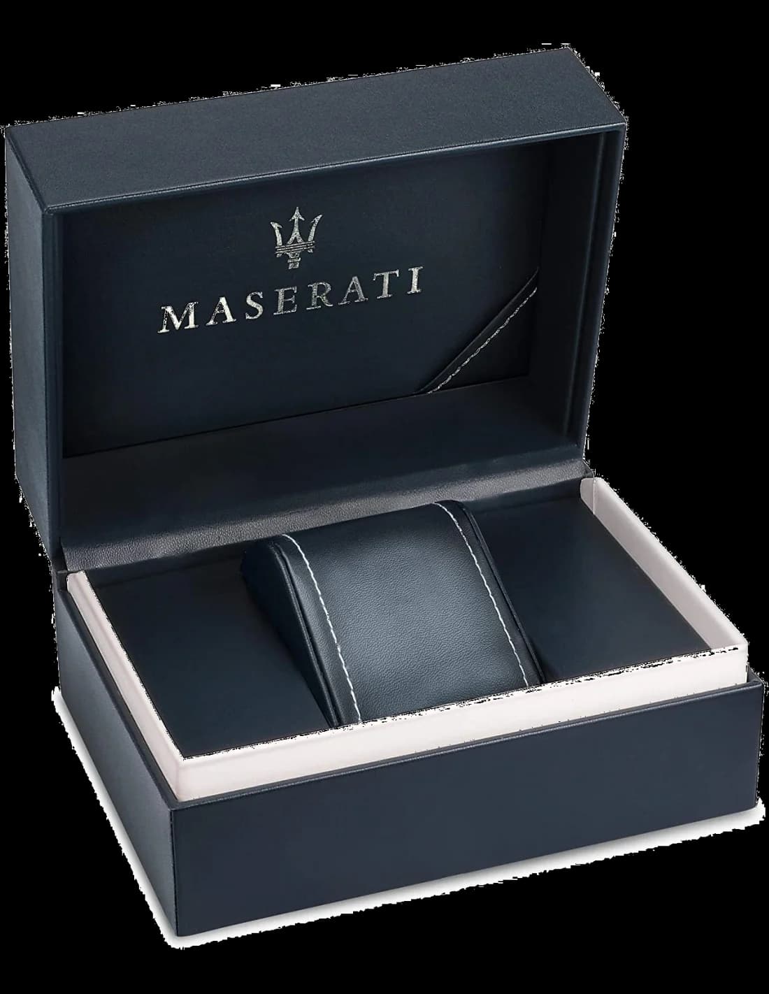 Montre Maserati R8851123008 Chronographe en Acier avec Détails Or Rose et Bracelet Silicone Noir vue 3