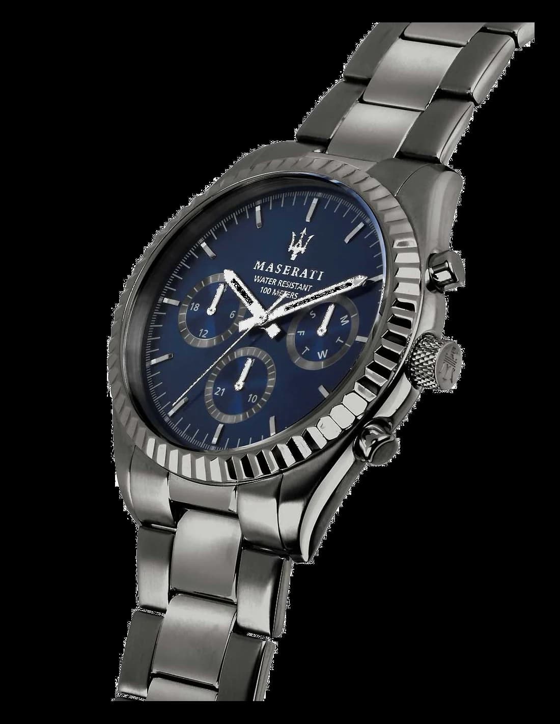 Maserati Competizione R8853100019 Grey Steel Blue Dial Men's Watch vue 2