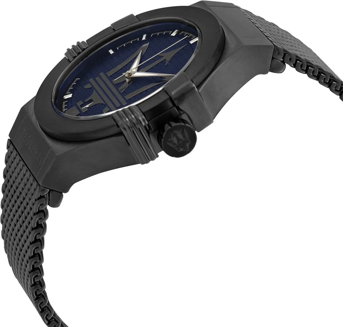 Maserati Potenza R8853108005 Grey Milanese Mesh Strap Watch vue 2