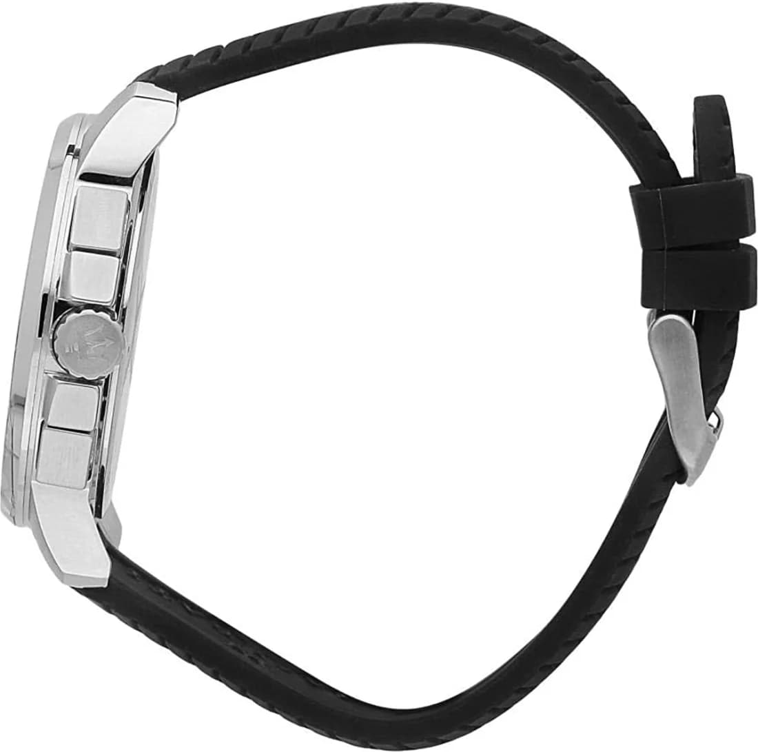 Maserati Successo R8871621014 Black Rubber Strap Men's Watch vue 3
