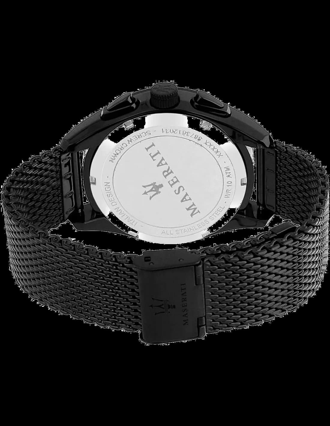 Maserati Traguardo R8873612031 Black Milanese Mesh Men's Watch vue 3