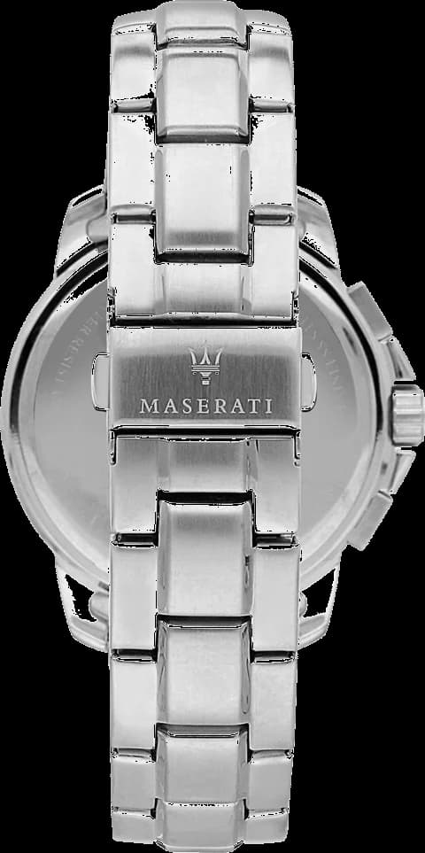 Montre Homme Maserati Successo R8873621002 chronographe cadran bleu bracelet en acier inoxydable argenté vue 3