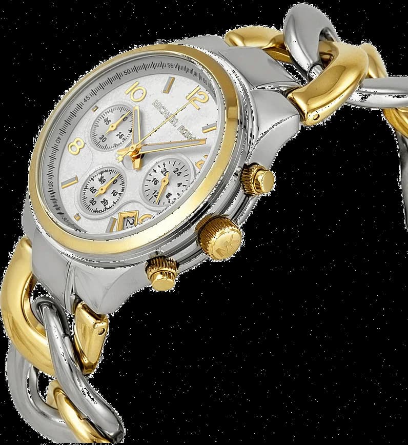 Michael Kors MK3199 Silver Stainless Steel Runway Watch vue 2