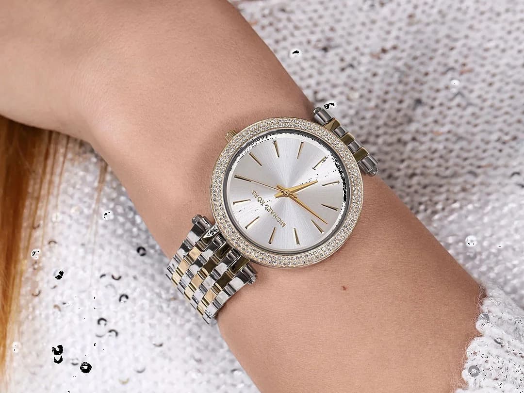 Michael Kors MK3215 Darci Bicolour Steel and Crystal Women's Watch vue 5