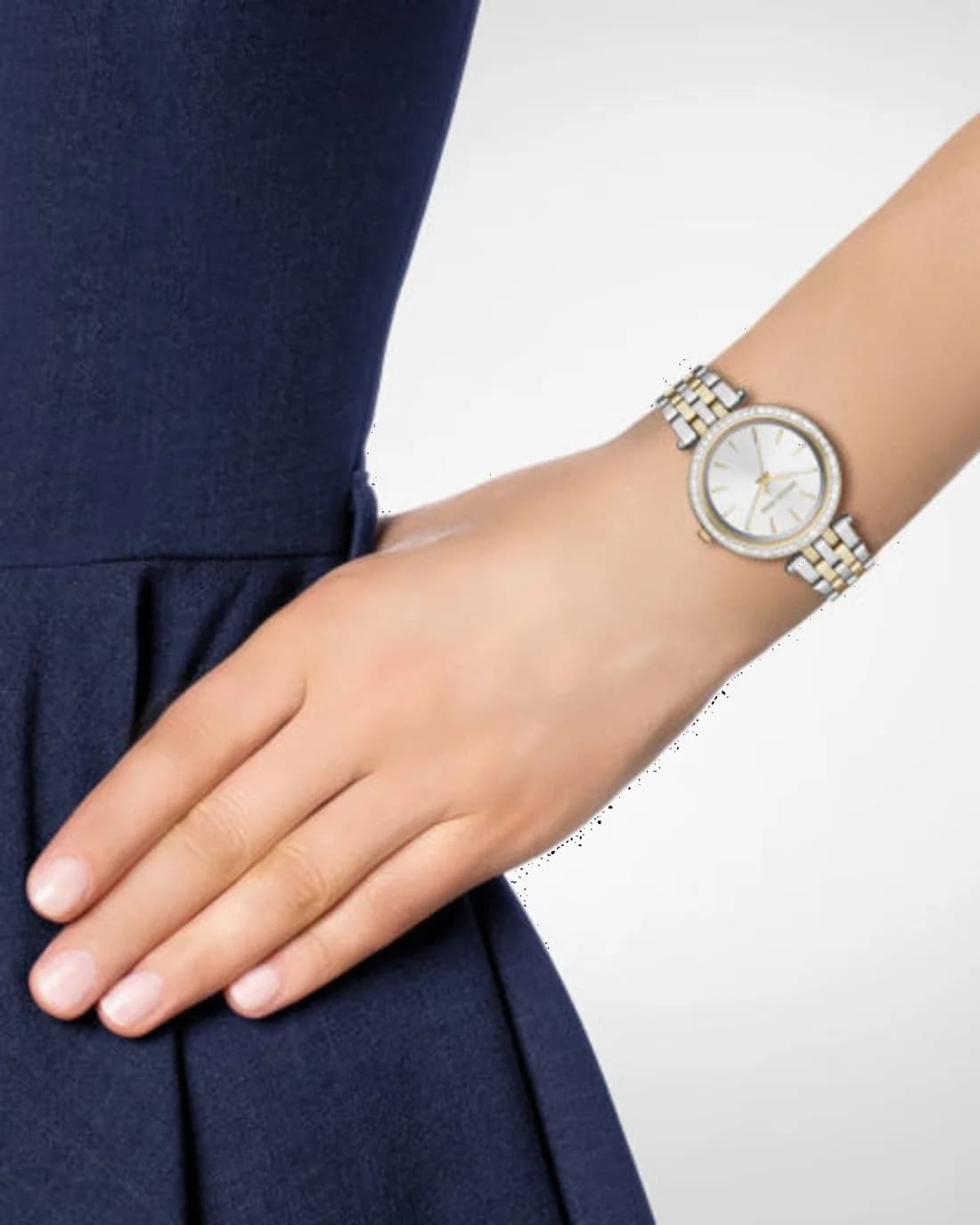 Michael Kors Mini Darci MK3405 Two-Tone Gold and Silver Stainless Steel Women's Watch vue 5
