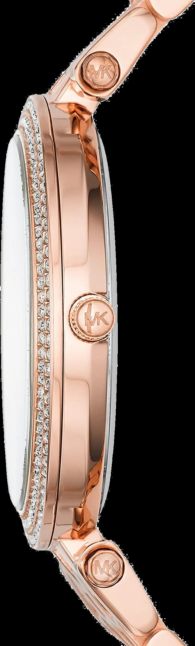 Michael Kors MK3439 Rose Gold Steel Watch with Diamond-Set Bezel vue 2