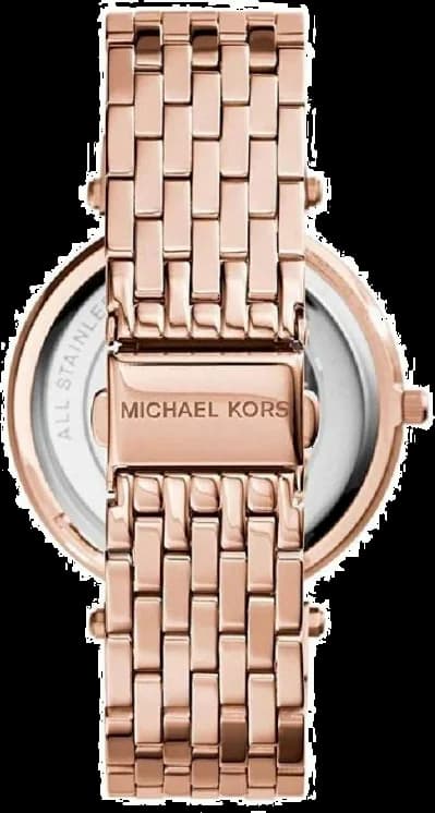 Michael Kors MK3439 Rose Gold Steel Watch with Diamond-Set Bezel vue 3