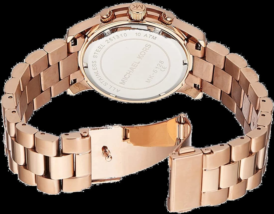 Michael Kors Runway MK5128 Rose Gold Stainless Steel Women's Watch vue 3