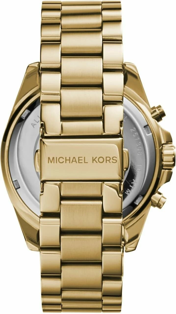 Michael Kors MK5605 Bradshaw Gold-Tone Chronograph Watch vue 3