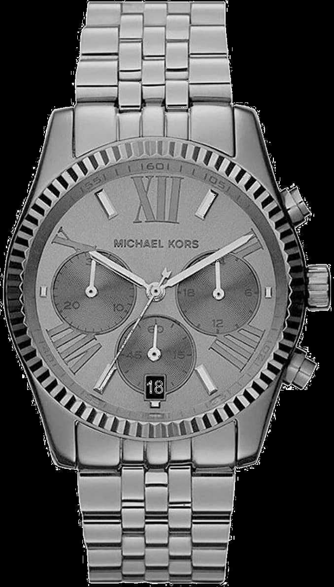 Montre Michael Kors MK5709 en acier anthracite avec chronographe et chiffres romains