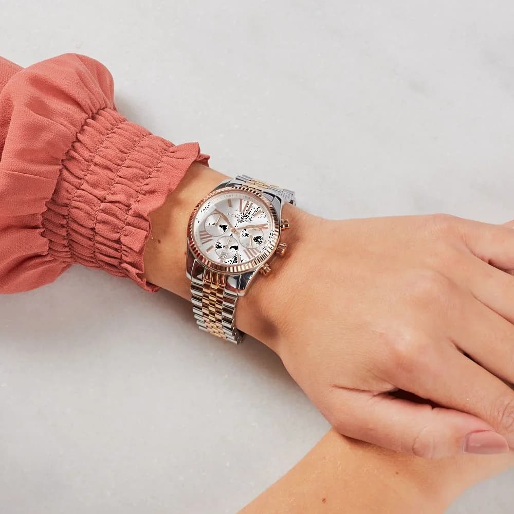 Montre Michael Kors MK5735 Bracelet Tricolore Acier 44mm vue 6