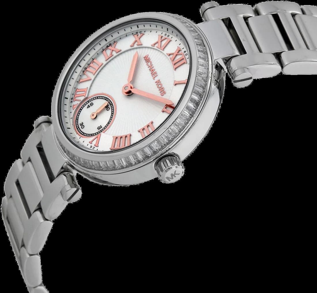 Michael Kors MK5970 Silver Stainless Steel Women's Watch with Roman Numerals vue 2