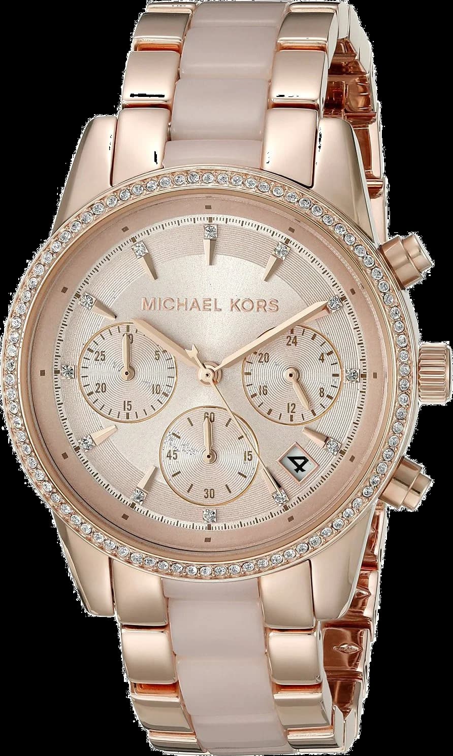 Michael Kors MK6307 Rose Acetate and Rose Gold Stainless Steel Watch