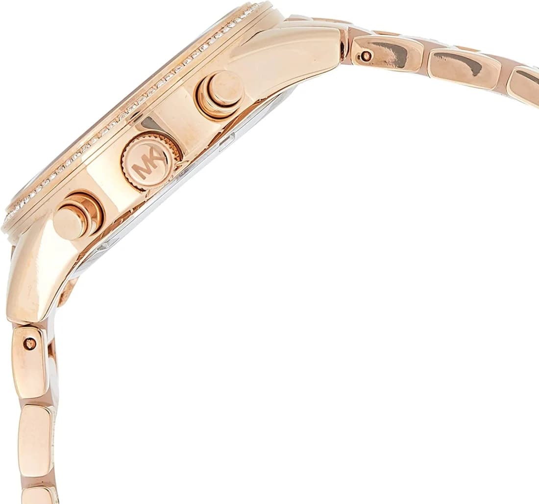 Michael Kors MK6307 Rose Acetate and Rose Gold Stainless Steel Watch vue 2