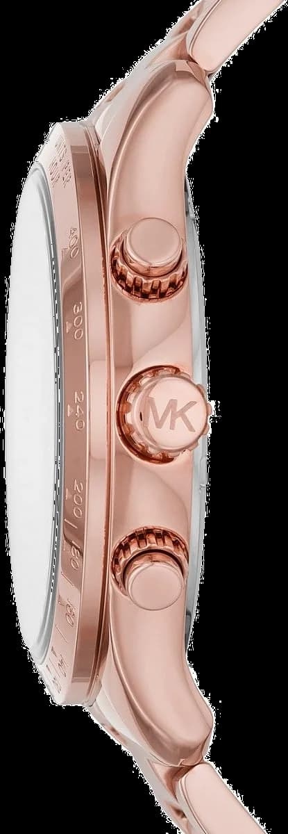 Michael Kors Layton MK6796 Chronograph 3 Subdials Stainless Steel Rose Gold Watch vue 2