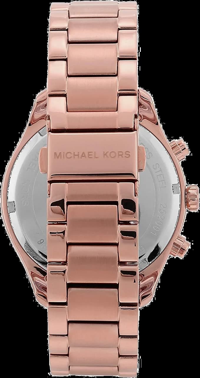 Michael Kors Layton MK6796 Chronograph 3 Subdials Stainless Steel Rose Gold Watch vue 3