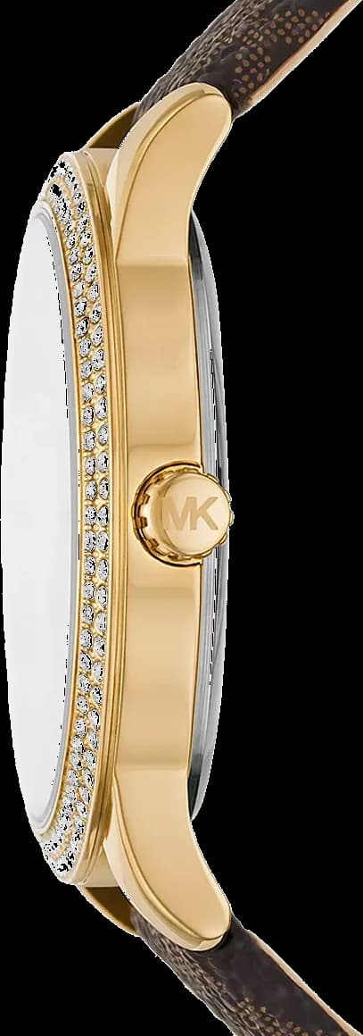 Michael Kors MK6966 Tibby Multifunction Brown Leather Strap Watch vue 3