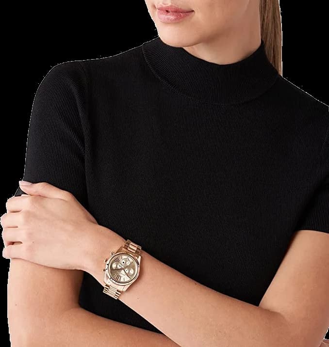 Michael Kors Lexington MK7217 Rose Gold Stainless Steel Bracelet Watch vue 4