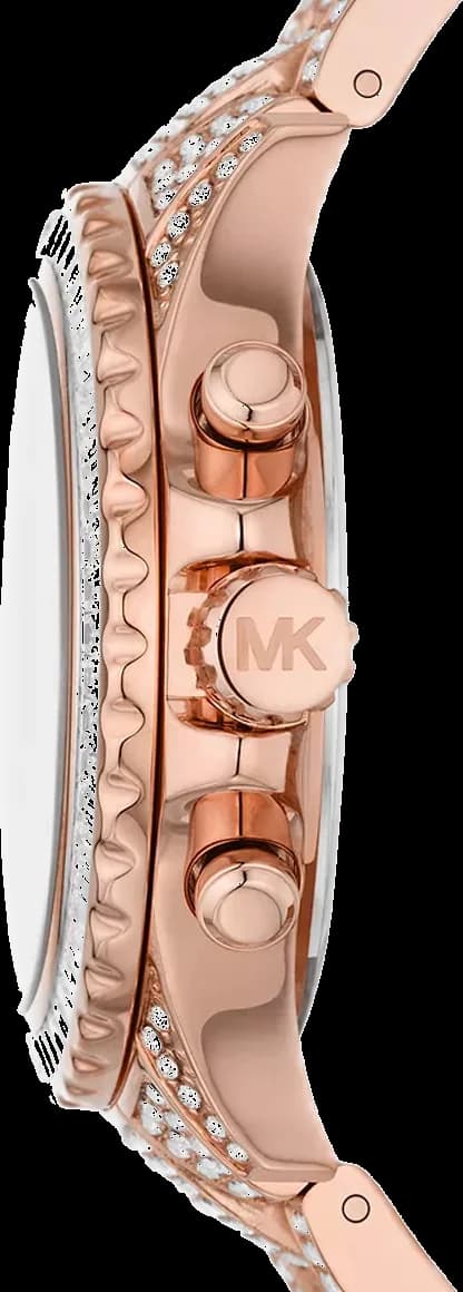 Michael Kors Everest MK7235 Rose Gold Chronograph Stainless Steel Bracelet Watch vue 3