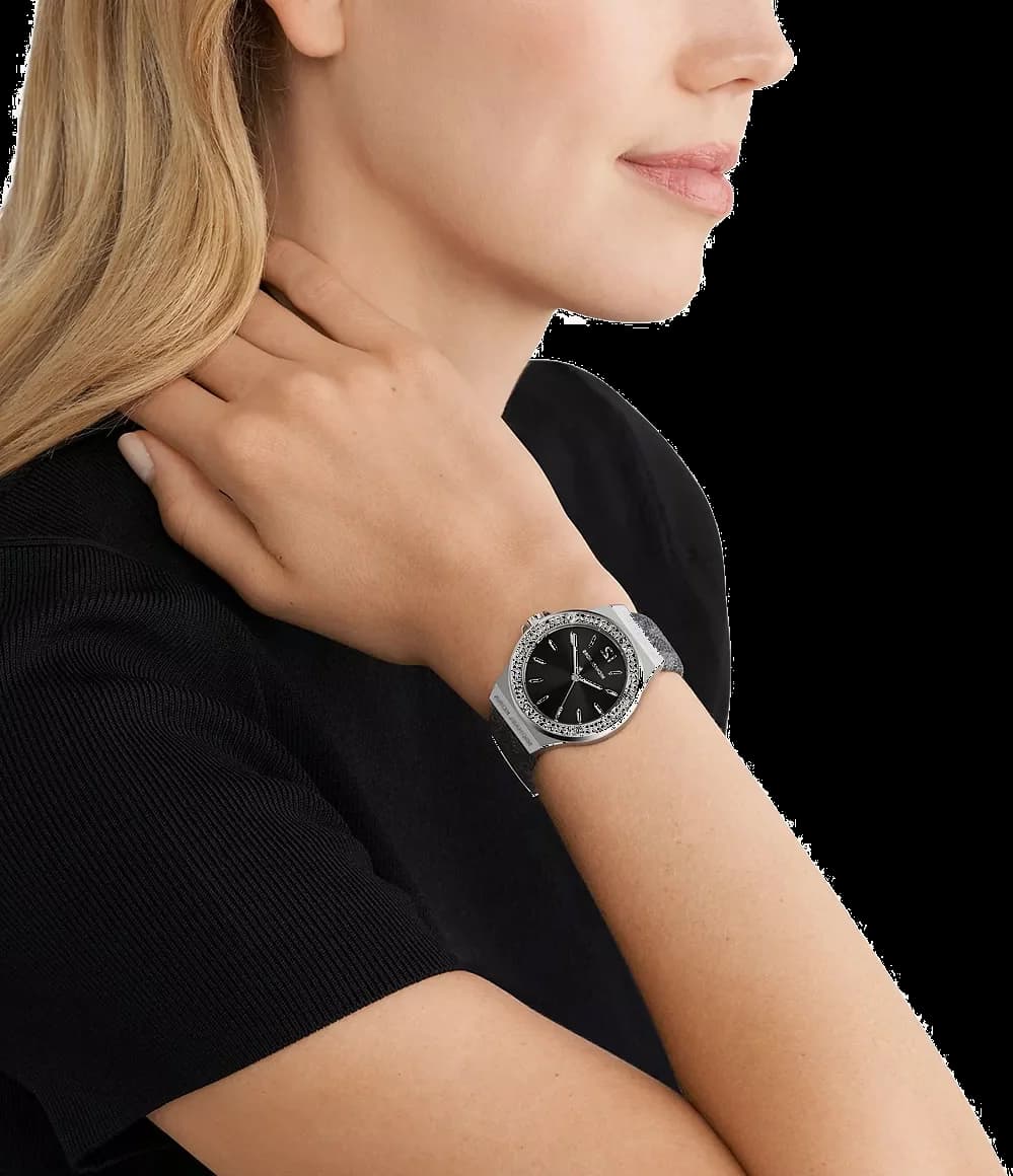 Michael Kors Lennox MK7309 MK Print Leather Strap Watch vue 4
