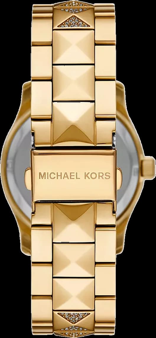 Michael Kors Runway MK7390 Green Crystal-Embellished Dial Watch vue 2