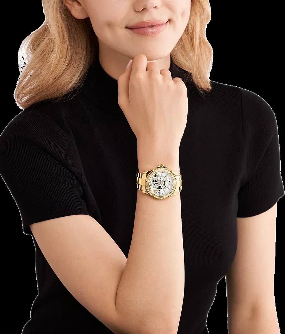 Michael Kors Everest MK7401 Gold Stainless Steel Bracelet Women's Watch vue 4