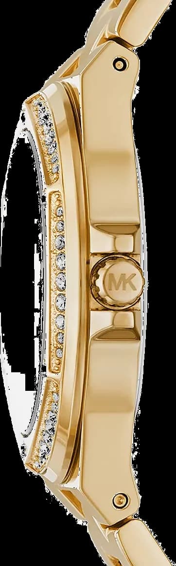 Michael Kors Lennox MK7404 Black Dial Gold Stainless Steel Bracelet Watch vue 3