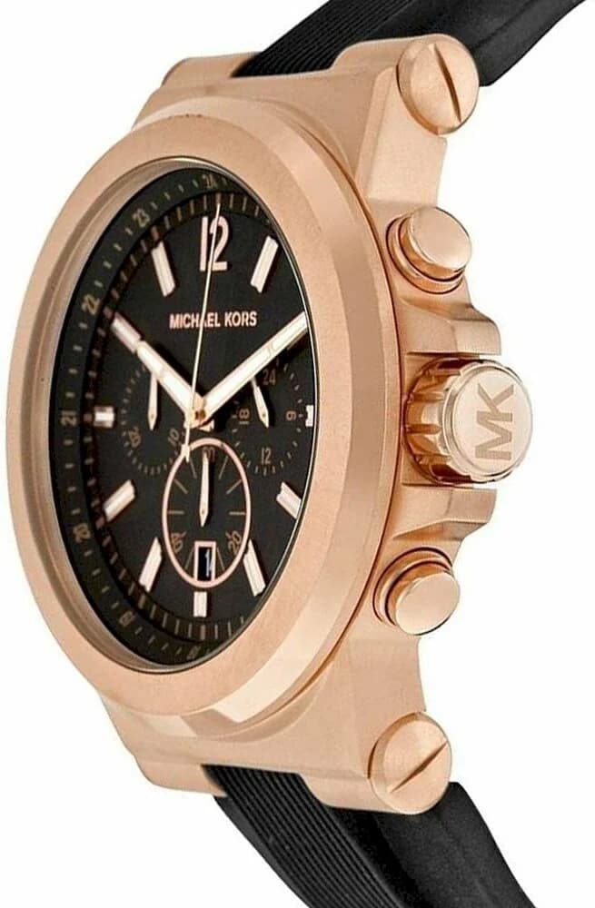 Montre Michael Kors MK8184 Dylan Acier Or Rose et Cadran Noir vue 2