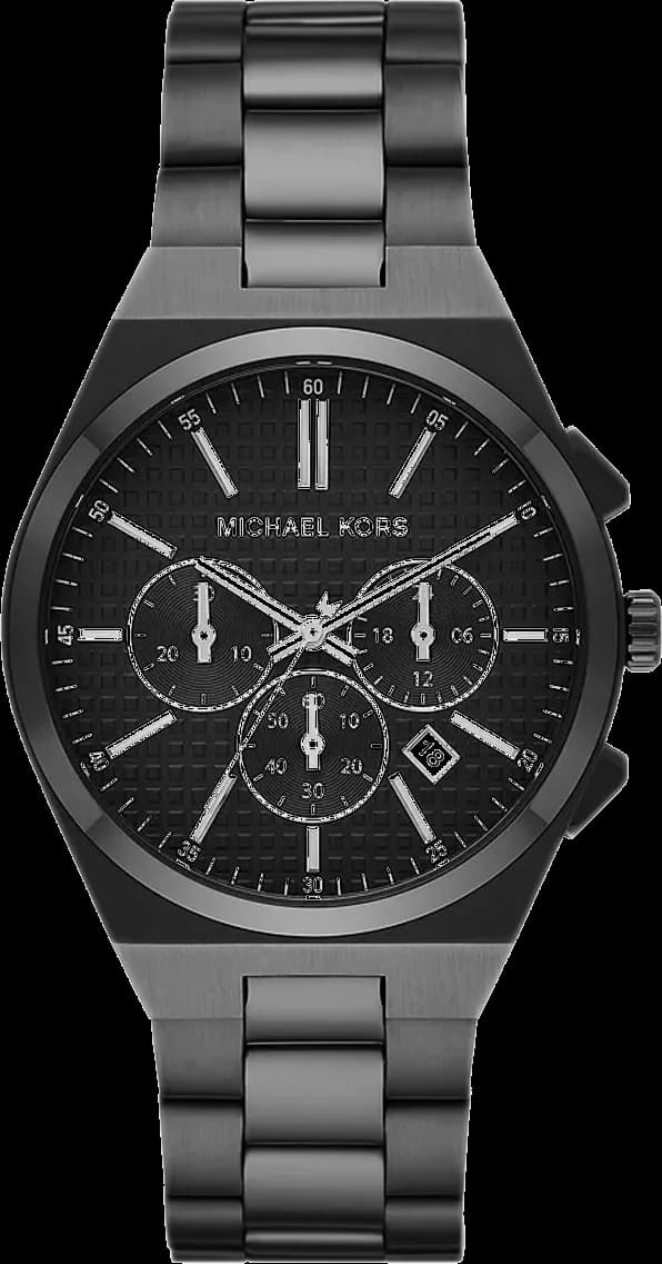 Montre homme chronographe Michael Kors Lennox MK9146 bracelet et cadran noir