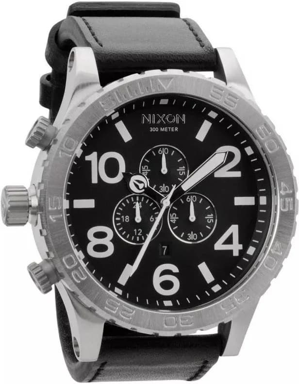Montre Homme Nixon 51-30 A124-1000 Bracelet Cuir Noir