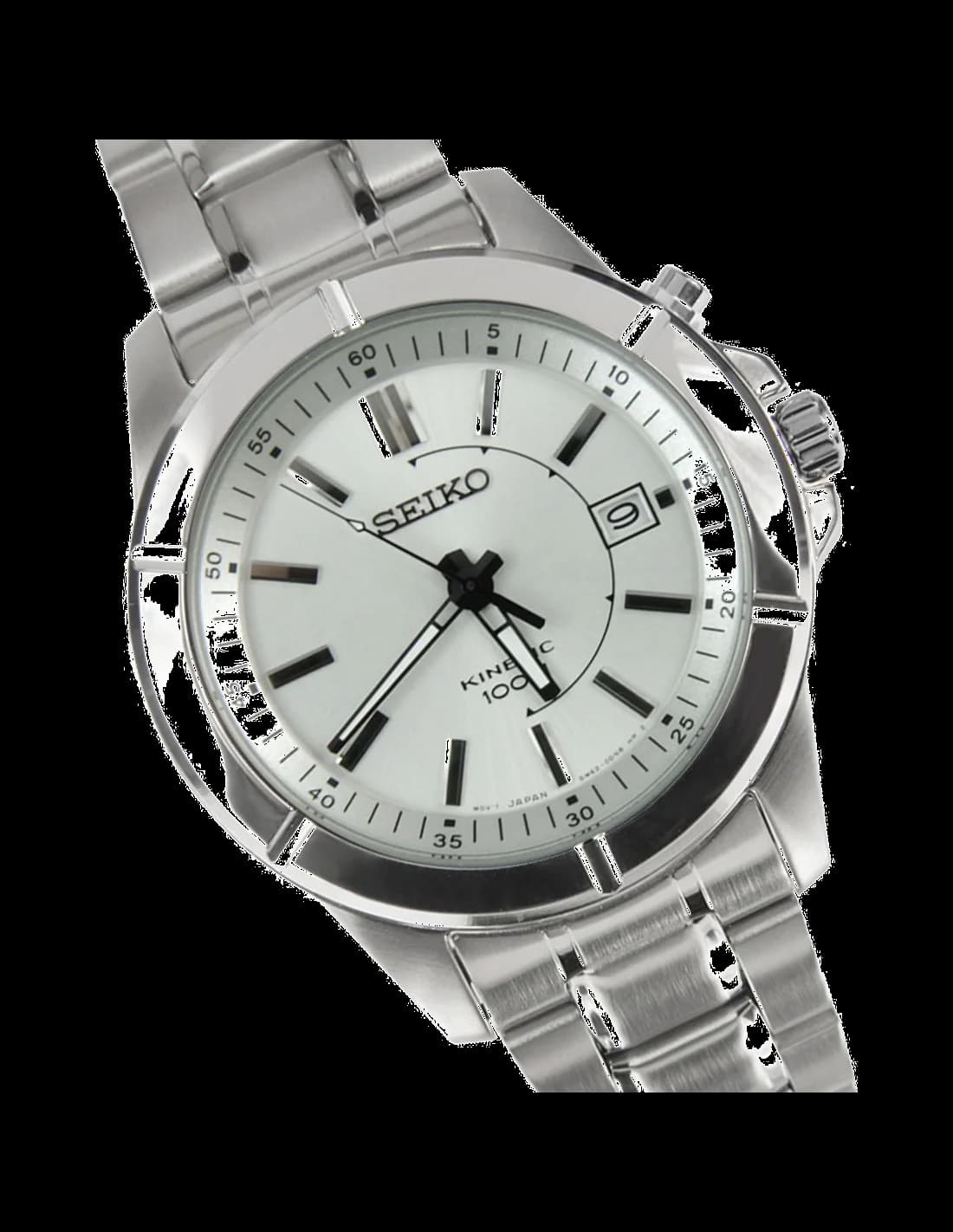Seiko SKA535 Stainless Steel Watch with Kinetic Technology vue 3