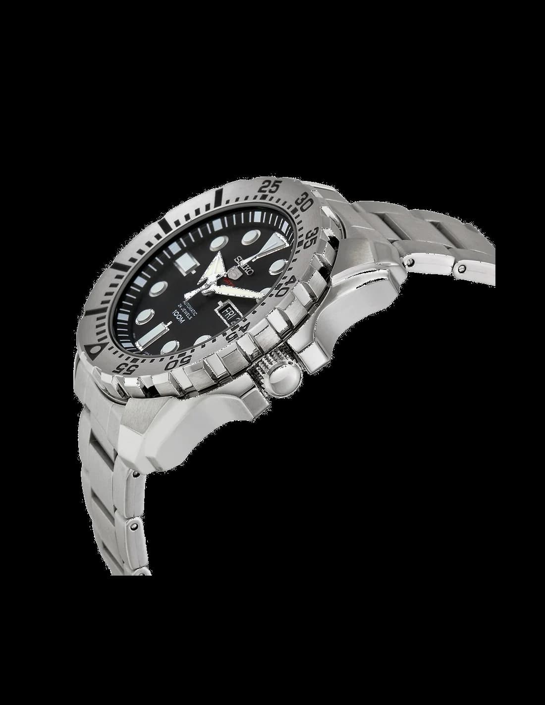 Seiko SRP599J1 Automatic Stainless Steel Watch with Black Dial 44mm vue 2
