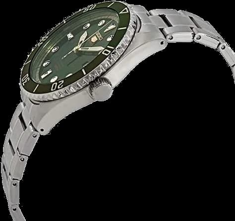 Seiko SRPB93K1 Automatic Green Dial Steel Men's Watch vue 3
