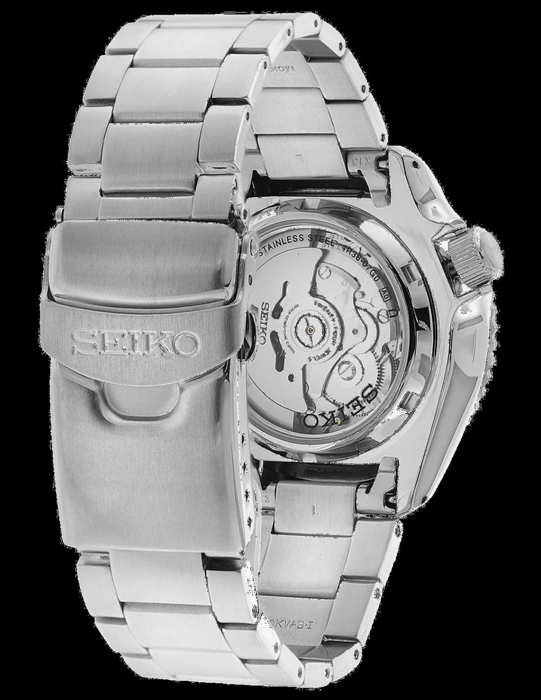Seiko SRPD61K1 Automatic Stainless Steel Green Dial Watch vue 4