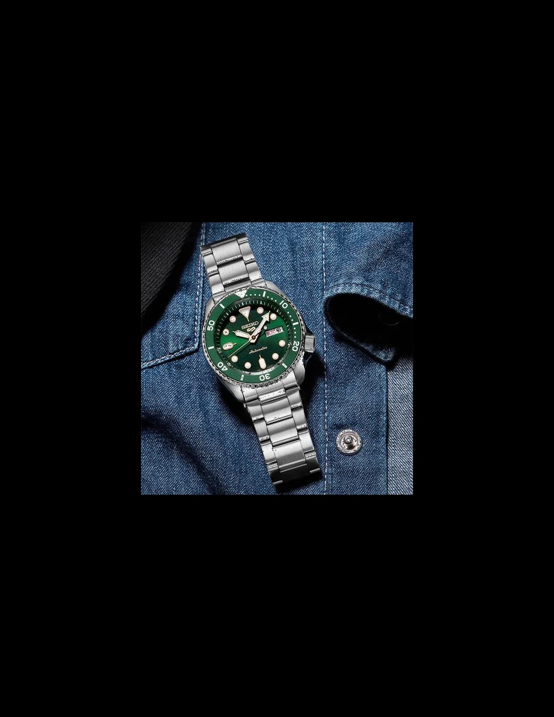 Seiko 5 Automatic SRPD63K1 Green Dial Diver's Watch vue 3