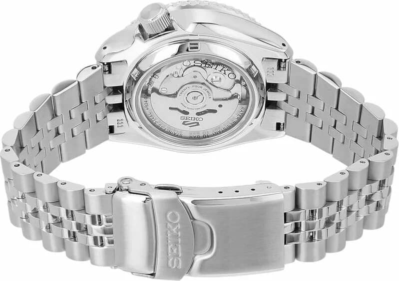 Seiko SSK043K1 GMT Automatic Salmon Gold Dial Stainless Steel Men's Watch vue 4
