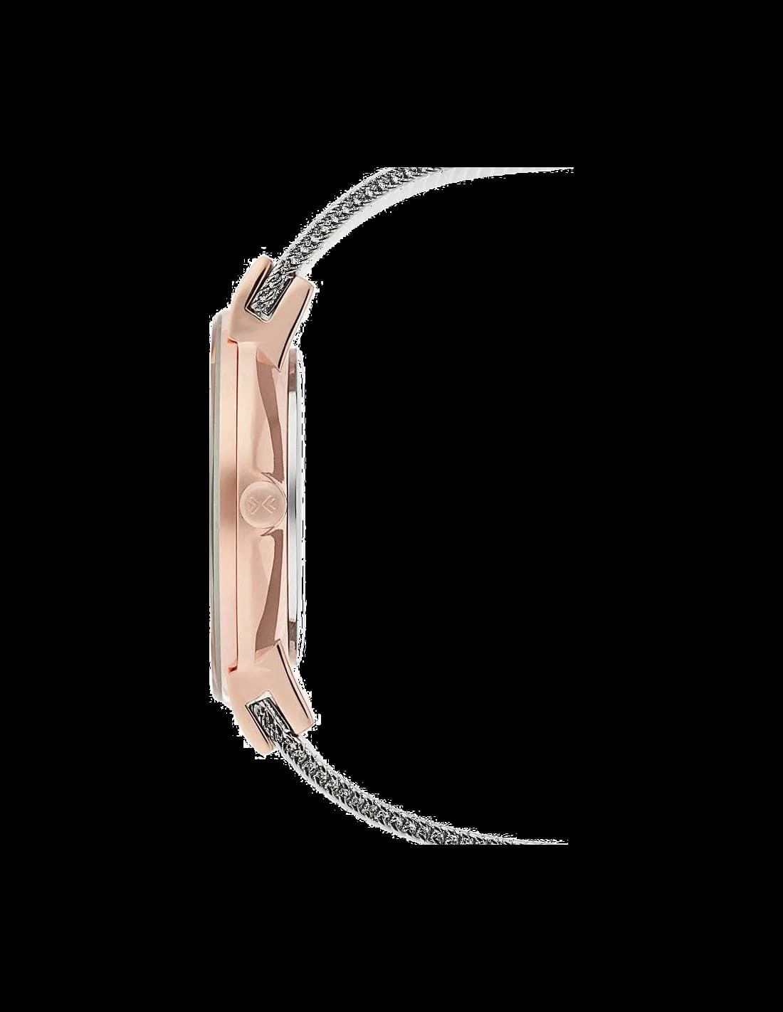 Montre Femme Skagen Freja 358SRSC en Acier Rose Doré et Maille Milanaise vue 3
